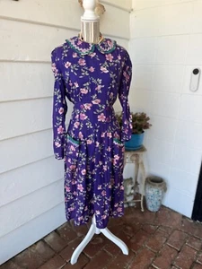1940s Housedress / style dress, Handmade, Modern Size M / L Vintage Rockabilly - Picture 1 of 16