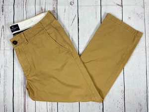 Pantaloni chino American Eagle Camel Tan originali dritti kaki - 34 x 30 - Foto 1 di 5