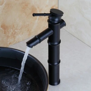 Bathroom Sink Faucet Bamboo Style Oil Rubbed Bronze One Hole Vessel Mixer Tap - Picture 1 of 6