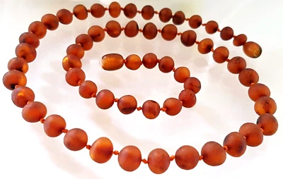 Roh Bernstein Kette Barock Natur Baltischer Bernstein - Bild 1 von 4