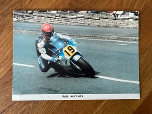 Mannin Collection Rob McElnea ( Suzuki ) Isle of Man TT Races Postcard - Picture 1 of 1