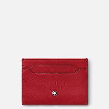 Porta carte Montblanc Sartorial 5cc 130831 pelle Rosso Pocket Holder Custodia