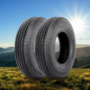 Set Of 2 4.80-8 Trailer Tires 6Ply Heavy Duty 4.80x8 Tubeless Replacement Tyres - Picture 1 of 8