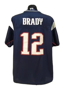 Nike NFL New England Patriots Tom Brady #12 Womens XL Blue Short Sleeve Shirt - Picture 1 of 9