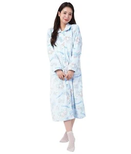 Cinnamoroll one piece nightgown flannel Radys front Button loungewear ribbon - Picture 1 of 6