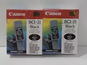 Canon BCI-21 Genuine Black Ink Cartridge- Twin Pack - Picture 1 of 8