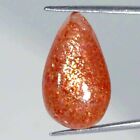 12.90Cts Golden Sunstone Cabochon Loose Gemstone Natural Pear 13X22x6mm