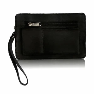 Herren echt Leder Handgelenktasche Herrenhandtasche Reise Klein Dokumententasche - Bild 1 von 5