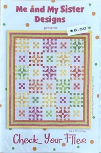 Me and My Sister Designs Check Your Flies Quilt Pattern - Picture 1 of 2