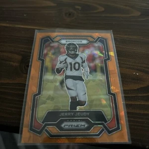 2023 Panini Prizm Jerry Jeudy Orange Cracked Ice #87 Broncos - Picture 1 of 2