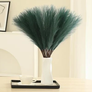 Green Pampas Grass Decor - 30pcs 24 Inch Artificial Pampas Grass Decor Tall F... - Picture 1 of 6