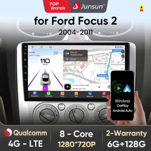 Radio de coche DAB+128 GB Android14 GPS Nav Carplay para Ford Focus MK2 MK II 2004-2011 - Imagen 1 de 15