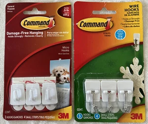 Command general purpose hooks 3count wire/plastic lot of 2  - Picture 1 of 2