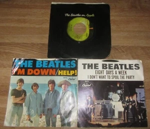 (3) The BEATLES 45 singles records vinyl- HELP!, Eight Days A Week, Get Back ... - Picture 1 of 5