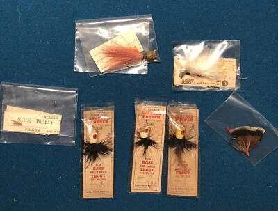 Señuelos giratorios de pesca vintage moscas poppers Foto 1 de 3