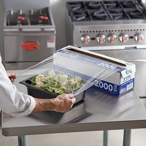 12in Foodservice Plastic Wrap Film, 2000 Foot Roll - Picture 1 of 2