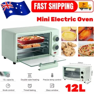 12L 600W Electric Oven Grill Toaster Bake Compact Oven Timer Breakfast Maker AUS - Picture 1 of 13