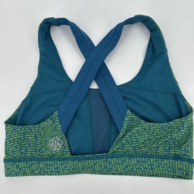 Sujetador deportivo Lululemon talla 6 verde azulado deportivo gimnasio yoga entrecruzado rendimiento Foto 1 de 4