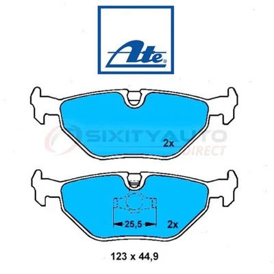 ATE Rear Disc Brake Pad Set for 2001-2002 BMW Z3 - Braking Stopping Wheel av - Изображение 1 из 4