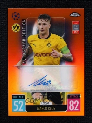 2021 Topps Chrome Match Attax UCL Edition Orange Refractor /25 Marco Reus Auto - Image 1 of 2