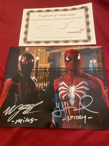 Authentic Yuri Lowenthal Nadji Jeter 8x10 photo Spider-Man COA Peter Parker - Picture 1 of 4