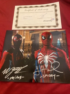 Authentic Yuri Lowenthal Nadji Jeter 8x10 photo Spider-Man COA Peter Parker - Image 1 of 4