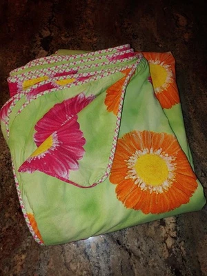 Capa de edredom reversível Tommy Hilfiger F/Q Lafayette quadrada floral margarida 87x88" - Imagem 1 de 4