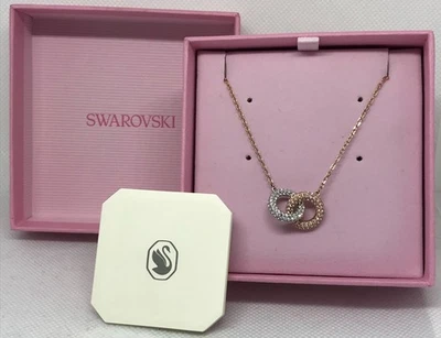 Collar Swarovski Dextera círculos entrelazados, chapado en oro rosa 5414999 Foto 1 de 4