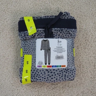 Conjunto de pijama Felina para mujer talla S gris ultra suave micropelo leopardo ropa de dormir para salón Foto 1 de 4