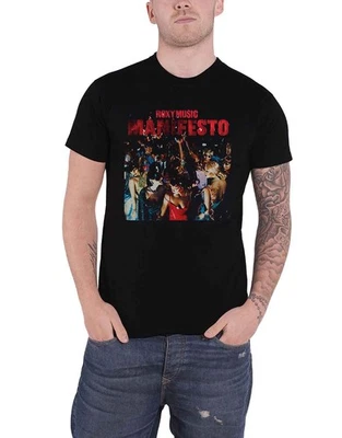 Roxy Music T Shirt Manifesto Album Cover Band Logo new Official Mens Black Size - Image 1 of 4