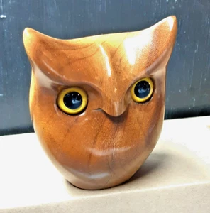 Vintage Myrtle Wood 4" Carved Owl - Oregon Figurine (read) - Picture 1 of 5