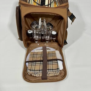 Mochila cesta de picnic Hap Tim con juego de platos refrigerador para 2 sin usar - Imagen 1 de 11