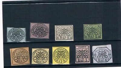 ITALY 1852 papal state small collection MINT (#113) - Image 1 of 2