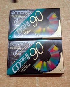 TDK 90 Posiciones Cromo CDing 2 IEC II Tipo II Paquete de 2 Cintas de Cassette Nuevo Sellado - Imagen 1 de 2