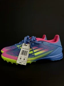 Neu authentische Adidas F50 League TF Fußball Rasen Schuhe blau pink Gr: M8 oder W9 - Bild 1 von 5