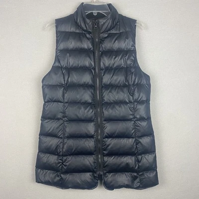 Chaleco acolchado Roots Canada para mujer mediano negro plumón pluma cremallera completa chaqueta cálida Foto 1 de 4