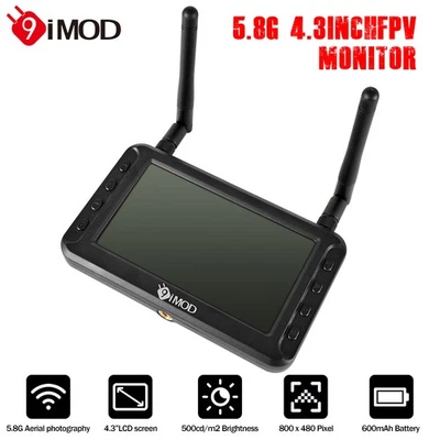 9IMOD 4,3" 5,8G FPV Monitor Screen für Frsky Flysky RadioLink RC Car Boot Drohne