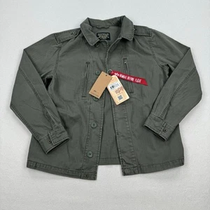Alpha Industries Jacket Size Small Green Button Up F-2 French Field Coat NWT - Picture 1 of 10