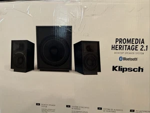 Haut-parleurs multimédias Klipsch ProMedia Heritage 2.1 8" subwoofer avec télécommande - Photo 1/3