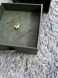 Maria Tash 18k Rose Gold And Diamond Butterfly Flat Back Earring - Picture 1 of 6