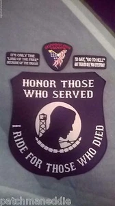 military biker patches 4 in all POW/MIA large patch 12 inch FREE SHIPPING - Picture 1 of 6