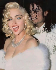 Reimpresión fotográfica de Madonna y Michael Jackson 8X10 - Imagen 1 de 1