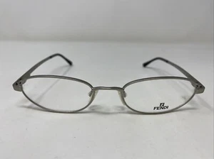 FENDI Italy F551 MATTE PALLADIUM 50-18-135 Metal Full Rim Eyeglasses Frame MW41 - Picture 1 of 8
