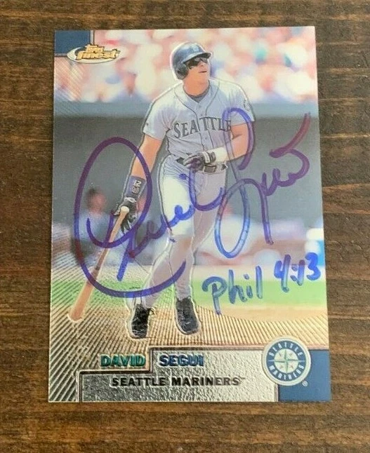 Tarjeta de béisbol Topps Finest 1999 autografiada por David Segui con certificado de autenticidad  Foto 1 de 1