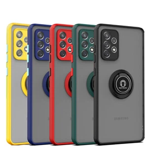 Funda/protector de vidrio con soporte de anillo magnético a prueba de golpes para Samsung Galaxy A72 5G - Imagen 1 de 15