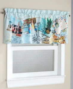 Tropical Paradise Palmen Fenster Valance Küstensurfbrett Ananas Valance - Bild 1 von 1