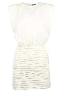MAGDA BUTRYM CREAM CREPE MINI DRESS FR 36 UK 8 - Picture 1 of 4