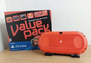 Sony PlayStation PS Vita 2000 Slim Red / Black Value Pack Japan Import Rare - Picture 1 of 22