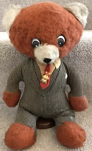 Vintage Commonwealth Toy Co. sprechender Executive Teddybär mit Etikett - Bild 1 von 10