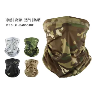 Camouflage Eis Seide Gesicht Schal Kopftuch Outdoor Sonnencreme schnelltrocknende Maske - Bild 1 von 38
